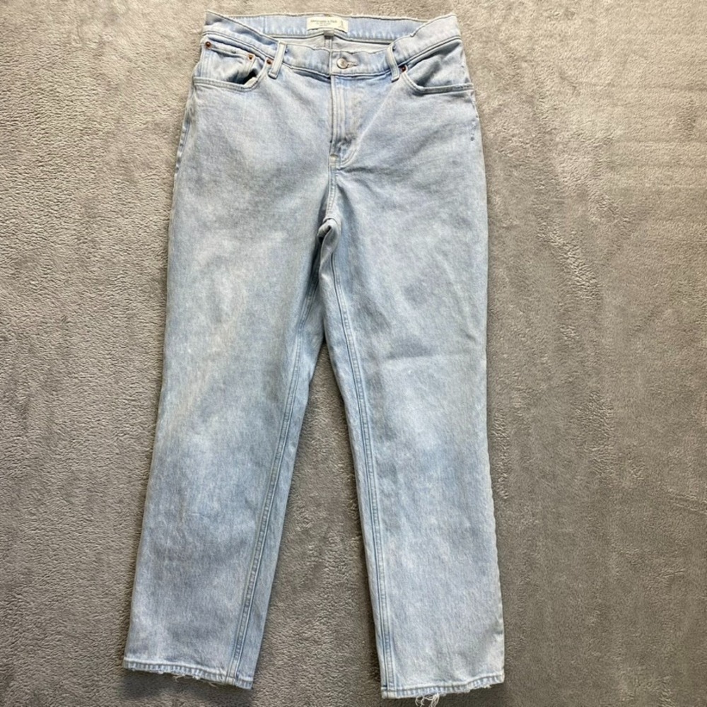 Abercrombie & Fitch Jeans Womens 8 Short Blue 90s Straight Low Rise Denim